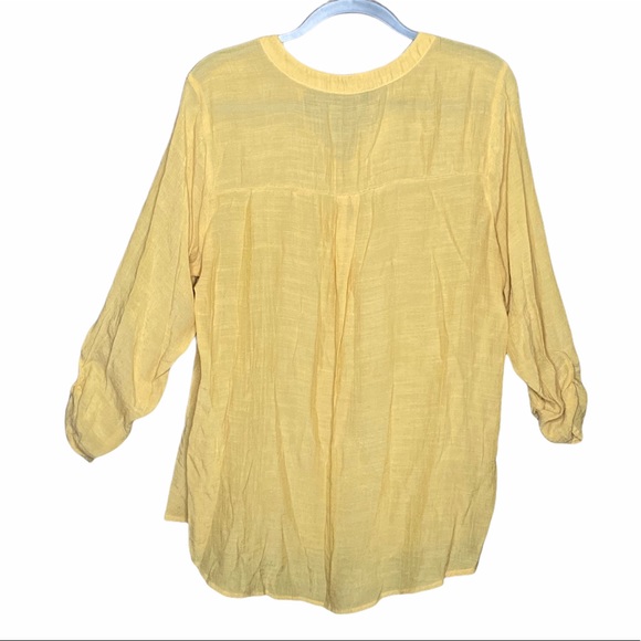 COMO yellow light weight 2x blouse - Picture 3 of 9